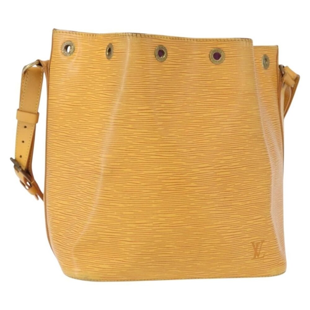 Authentic LOUIS VUITTON Epi Petit Noe Shoulder Bag Yellow M44109 LV